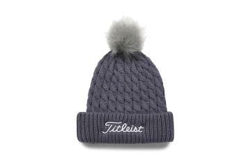 Titleist Wintermütze Cable Knit Pom Pom Indigoblau