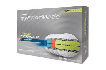 TaylorMade Tour Response Stripe 2025 Golfbälle Weiß/Bunt 12-Pack