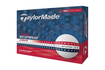 TaylorMade Tour Response USA Stripe Golfbälle-Weiß/Blau/Rot 12-Pack