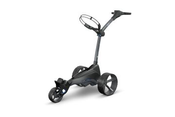 Motocaddy M5 GPS 2024 Elektro-Trolley (18+ Loch)-Anthrazit/Blau-18 Loch