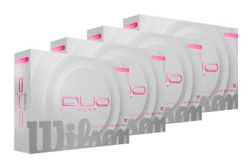 Wilson Duo Soft 2025 Golfbälle Pink 4er-Pack