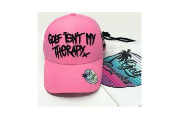 Golf Rowdies Cap "Golf isn't my Therapy" Pink Verstellbar