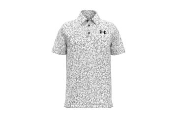 Under Armour HW24 Ki Polo Playoff Printed Weiß/Schwarz 164 