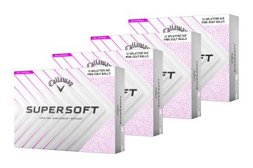 Callaway Supersoft Golfbälle Splatter Weiß/Pink 4er-Pack