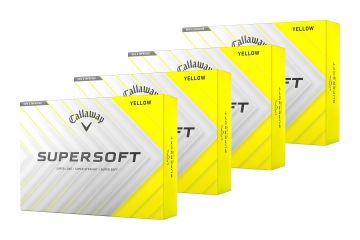 Callaway Supersoft Golfbälle Gelb 4er-Pack