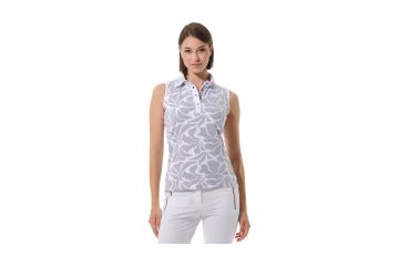 MDC FS25 Da Polo oA Matisse Print Hellgrau/Weiß 34