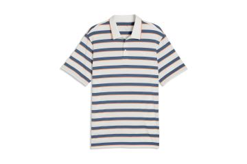 Puma FS26 Hr Polo Cloudspun Stripe Weiß/Blau/Orange M