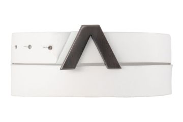 Alberto Hr Gürtel Leder Logo 8627-100 Weiß 85