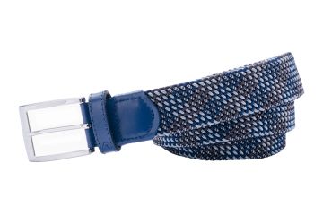 Alberto Hr Gürtel Multicolor Braided Stretch Marine/Hellgrau/Taupe 95