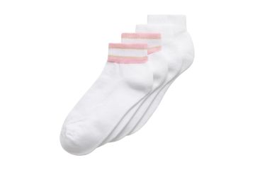 Ecco Unisex Socken Retro Low Cut 2er-Pack Weiß/Rosa 35-38