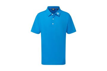 FootJoy NOS Junior Polo Stretch Pique Solid Blau S
