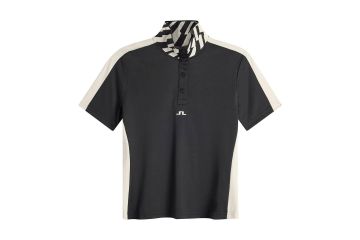 J.Lindeberg FS26 Da Polo Pip Schwarz/Beige S
