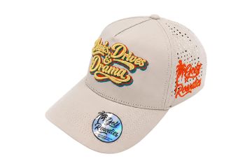 Golf Rowdies Cap "Drinks, Drives & Drama" Beige