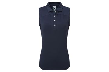 FootJoy Stretch Jersey Poloshirt mit Netzrücken ärmellos