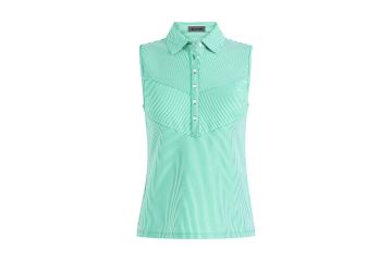 G/FORE Chevron Stripe Tech Piqué Poloshirt ohne Ärmel