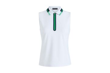 G/FORE FS26 Da Polo oA Contrast Tech Piqué Weiß/Grün S