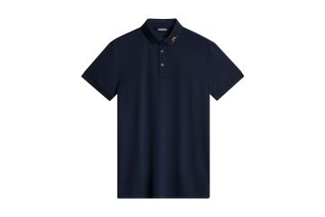 J.Lindeberg FS25 Hr Polo KV Print Navy/Braun XL