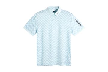 J.Lindeberg FS26 Hr Polo Tour Tech Print Hellblau XXL