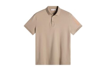 J.Lindeberg FS26 Hr Polo Tour Tech Pique Beige/Orange L