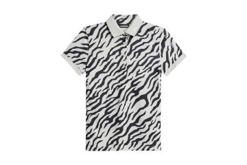 J.Lindeberg FS25 Da Polo Tour Tech Print Schwarz/Creme XS