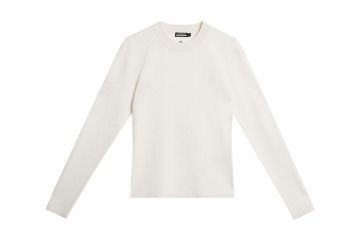 J.Lindeberg HW23 Da Pullover Louise Rib Jacquard Creme XL