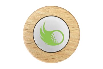 Buchenholzchip + Ballmarker Logo planetgolf