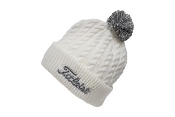Titleist Cable Knit Pom Pom Wintermütze