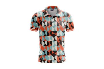 Golf Rowdies Hr Poloshirt Retro Weiß/Orange/Mint 3XL