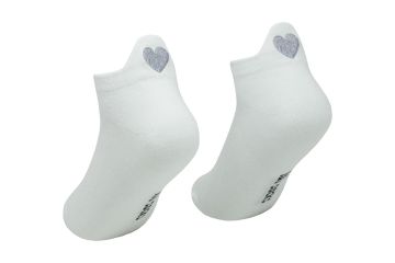 lua Da Socken Sneaker Heart Weiß/Silber