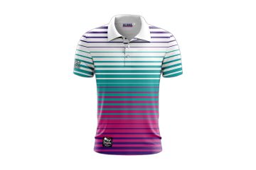 Golf Rowdies FS24 Hr Polo Stripes Weiß/Bunt S