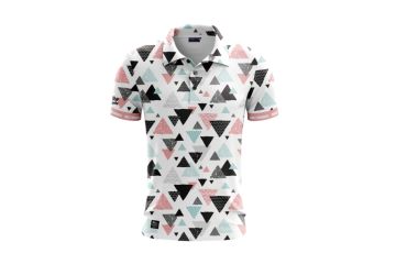 Golf Rowdies Hr Polo Triangles Weiß/Bunt S