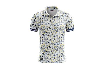 Golf Rowdies Hr Polo Sailing GR-PM-170 Weiß/Navy/Gelb S