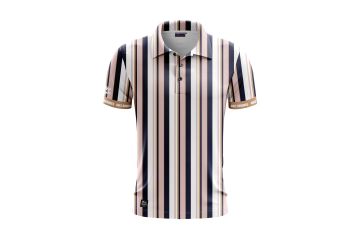 Golf Rowdies Hr Polo Charlie GR-PM-174 Weiß/Pink/Navy S