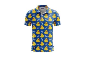 Golf Rowdies FS25 Hr Polo Play Ducks Blau S