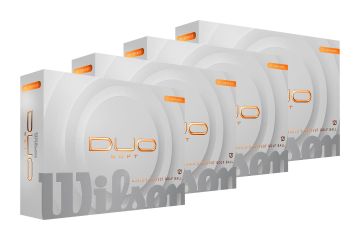 Wilson Duo Soft 2025 Golfbälle Orange 4er-Pack