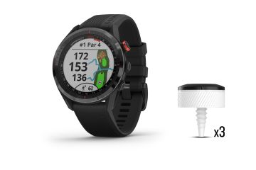 Garmin Approach S62 Bundle (schwarz) + 3 CT10 Golfsensoren