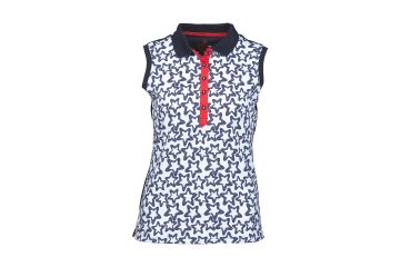 girls golf Blue Stars Go Blue Poloshirt ärmellos