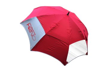 Sun Mountain Seethru Regenschirm mit UV-Schutz + Planetgolf Logo-Rot