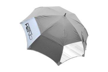 Sun Mountain Seethru Regenschirm mit UV-Schutz + Planetgolf Logo-Silber