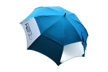 Sun Mountain Seethru Regenschirm mit UV-Schutz + Planetgolf Logo-Blau