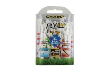 Champ My Hite Fly tee Kunsstoff-Tee-weiß/rot-2 ¾" (70mm)-30-Pack