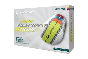 TaylorMade Tour Response Multi Stripe Golfbälle-Weiß/Bunt-12-Pack