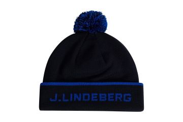 J.Lindeberg Hr Wintermütze Stripe Beanie Navy/Blau Onesize