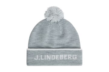 J.Lindeberg Hr Wintermütze Stripe Beanie Grau/Weiß Onesize