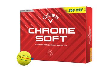 Callaway Chrome Soft 360° Triple Track Golfbälle-Gelb-12-Pack