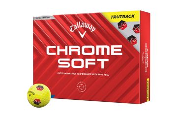 Callaway Chrome Soft TruTrack Golfbälle-Gelb-12-Pack