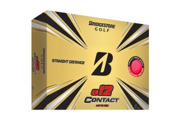 Bridgestone e12 Contact Golfbälle-Rot-12-Pack