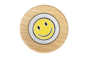 Buchenholzchip + Ballmarker Logo Smiley