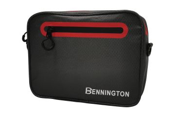Bennington Pouch Bag-Anthrazit/Schwarz/Rot