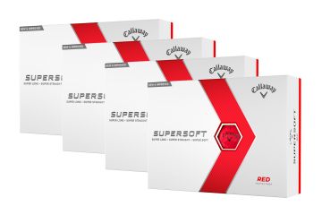 Callaway Supersoft Matte 2023 Golfbälle 4er-Pack Rot